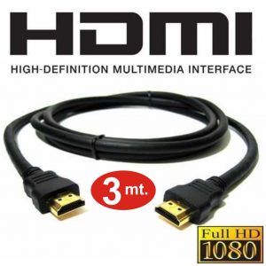 Cable Hdmi 3 Mt. V.1.4a Full Hd 1080p