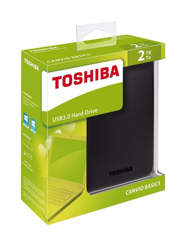 Disco duro externo Toshiba Canvio Basics, 2 TB, USB 3.0, negro