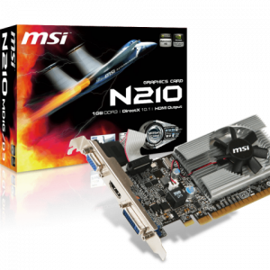 Tarjeta de video MSI NVIDIA GeForce 210, 1GB DDR3 64-bit, HDMI/DVI/VGA, PCI-E 2.0 X16