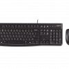 Kit Teclado y Mouse Logitech MK120, USB, Negro