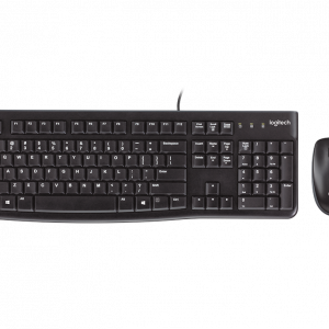 Kit Teclado y Mouse Logitech MK120, USB, Negro