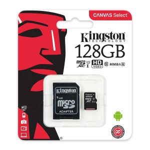 Memoria micro-SD Kingston Canvas, 128 GB, UHS-I Speed Clase 10