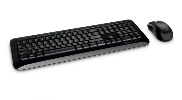 Kit de teclado y mouse inalámbrico Microsoft Desktop 850, Receptor USB, 2.4 GHz, negro.