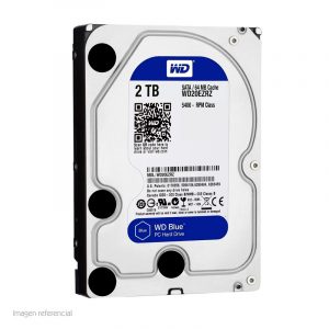 Disco duro Western Digital WD Blue, 2TB, SATA 6.0 Gb/s, 256 MB Cache, 5400 RPM, 3.5"