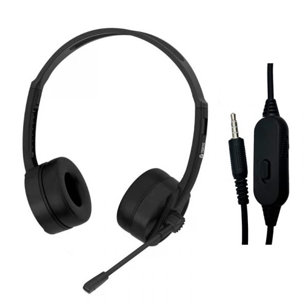 AURICULARES TEROS TE-8031N, MICRÓFONO, CONECTOR 3.5, NEGRO.