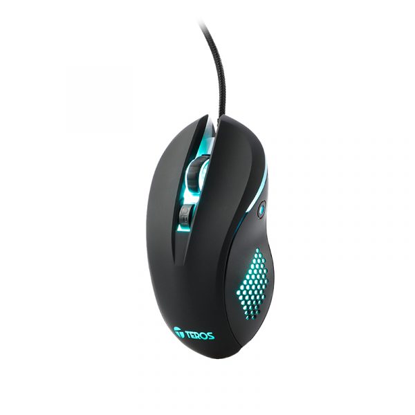 Mouse óptico Teros TE-5164N, 6400dpi, RGB, USB, 7 botones - Imagen 3