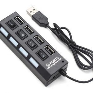HUB 4 puertos USB 2.0 con interruptor