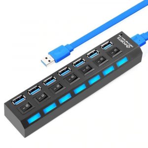 Hub 7 puertos USB 3.0 con interruptor