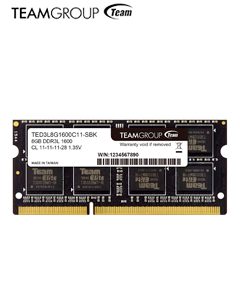 Memoria TeamGroup, 8GB, DDR3L, SODIMM, 1600MHz, CL11-11-11-28, 1.35V