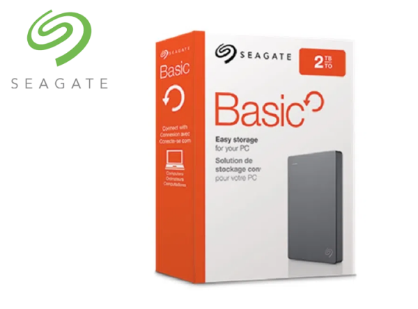Disco duro externo Seagate Basic STJL2000400, 2TB, USB 3.0/ 2.0