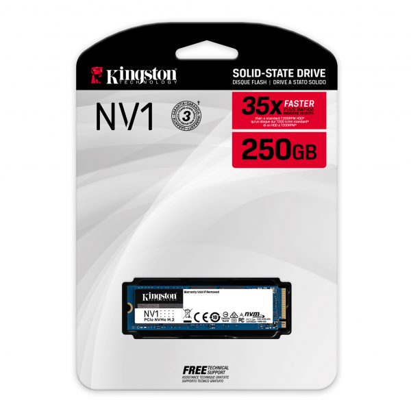 Unidad en estado solido Kingston NV2 NVMe PCIe 4.0 250GB (SNV2S/250G)