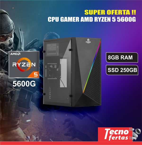 CPU AMD RYZEN 5600G - RAM 8GB 3200mhz - SSD NVME 250GB