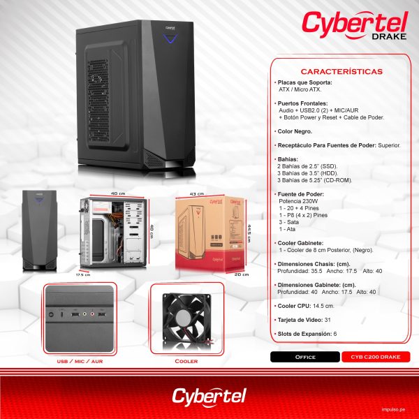 CASE DRAKE – CYB C200 CYBERTEL - Imagen 5