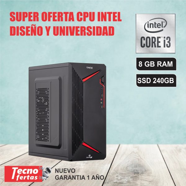 CPU INTEL CORE I3 10ma – RAM 8Gb - SSD 240Gb