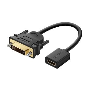 Convertidor ADAPTADOR DE DVI 24+1 MACHO A HDMI HEMBRA