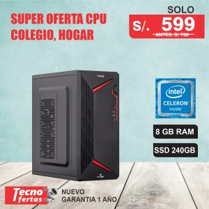 CPU INTEL CELERON N4020 – RAM 8Gb – SSD 240Gb