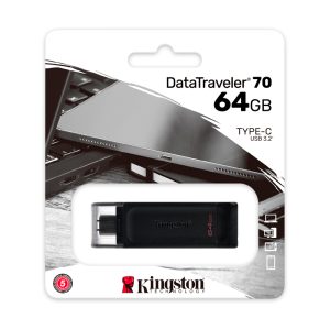 Memoria Flash USB Kingston DataTraveler 70, 64GB, USB-C 3.2 Gen1