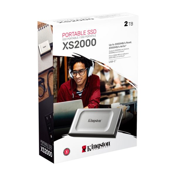 Unidad en estado sólido externa Kingston XS2000, 2TB, USB 3.2 Gen 2x2 Tipo-C - Imagen 2