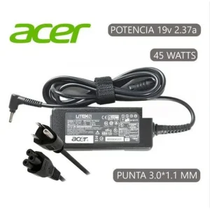 Cargador Compatible Acer pta super fina 3x1.1mm