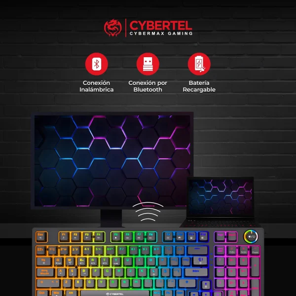 Teclado Gamer Mecanico Cybertel Striker 3 - CBX K1008-3M - Imagen 3
